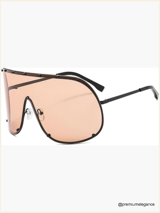 Oversized Square Shield Sunglasses for Women Punk Trendy UV400 main image 6